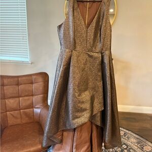 Calvin Klein Gold High Low Dress